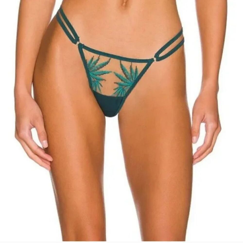 NWT Thistle and Spire Brooklyn Haze Thong Emerald Green Butterscotch size 2X